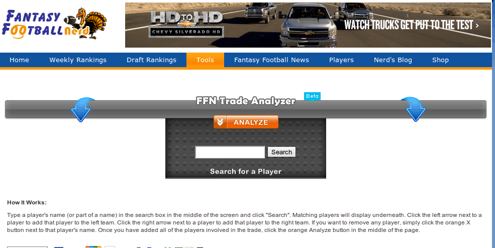 Fantasy Football Nerd Trade Analyzer – Fantasy Football Fools